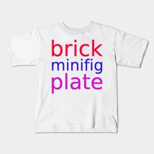 brick minifig plate Kids T-Shirt